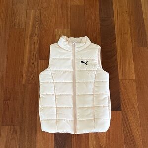 Puma Kids White Puffer Vest
